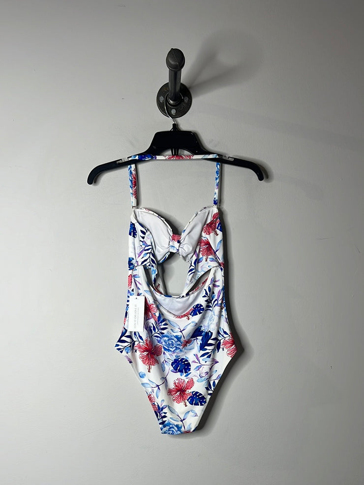 Cupshe White Floral OnePiece