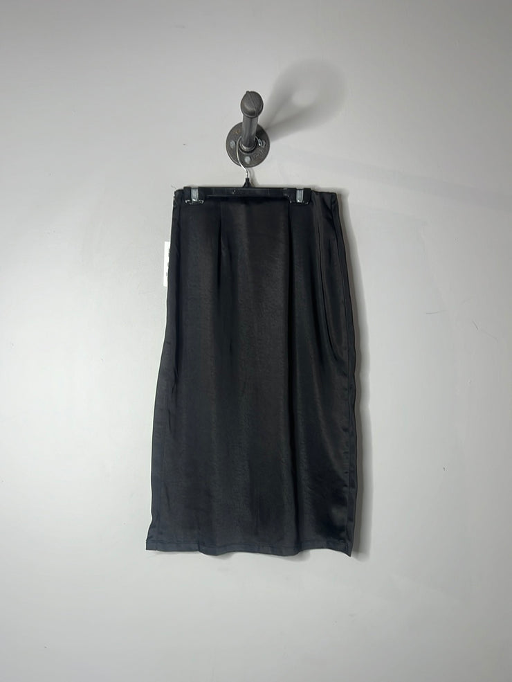 By Together Black Silk Skirt