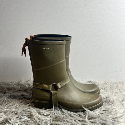 Aigle Green Rubber Boots