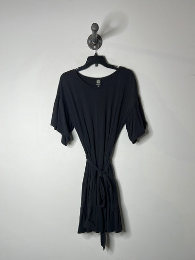 Bobeau Black Tie-Up Dress