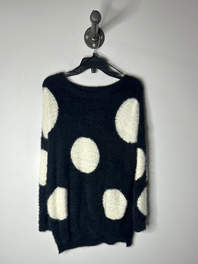 Easel Black/White Dot Sweater