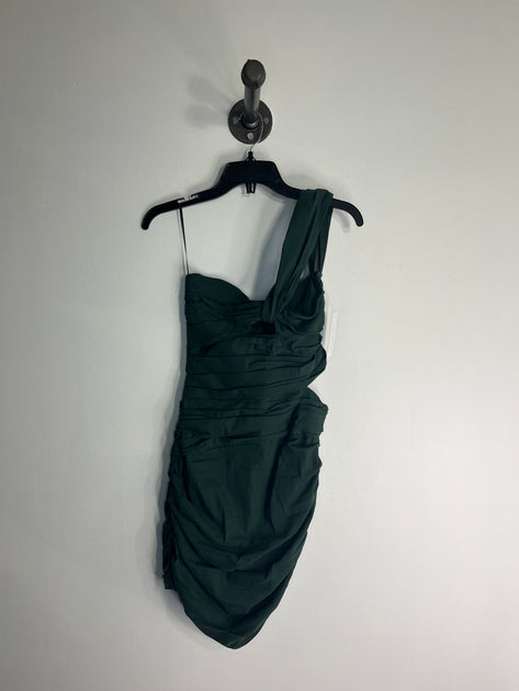 Zara Green One Shoulder Dress LeivItOrLoveIt Zara Green One Shoulder Dress LeivItOrLoveIt