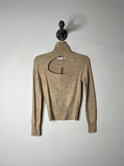 Zara Brown Cut-Out Sweater