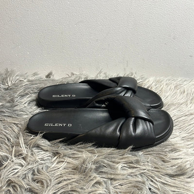 Silnet D Balck Leather Sandals
