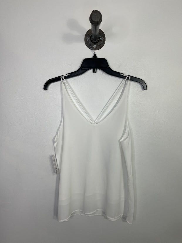 Golden Live White Flowy Tank