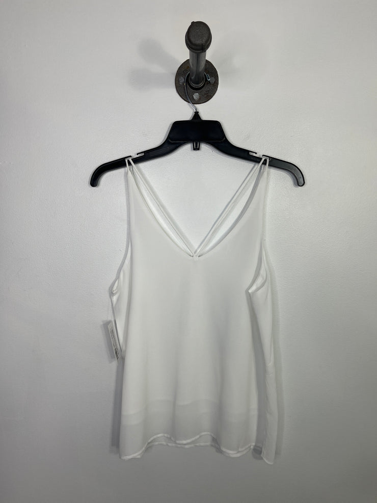 Golden Live White Flowy Tank