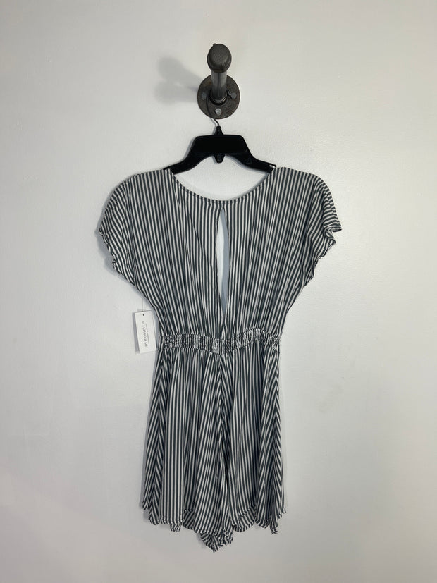 Keliki Blue Striped Romper
