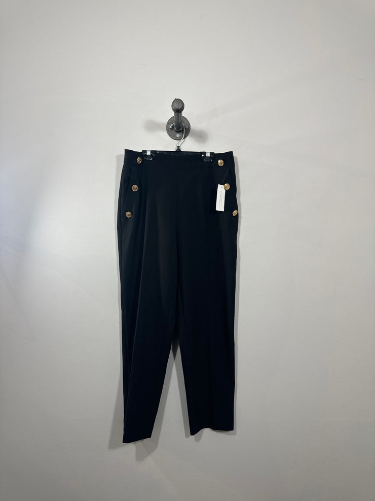 Zara Blk Gold Button Trousers