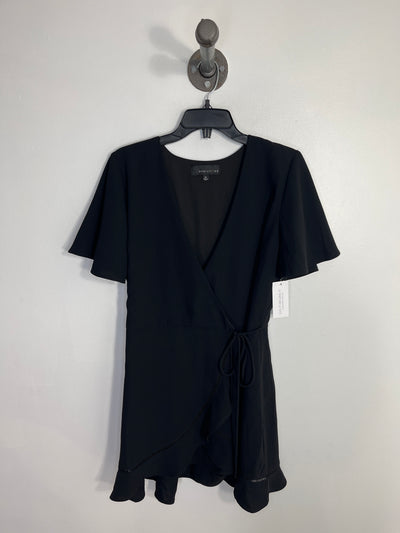 Adelyn Rae Blk Wrap Romper