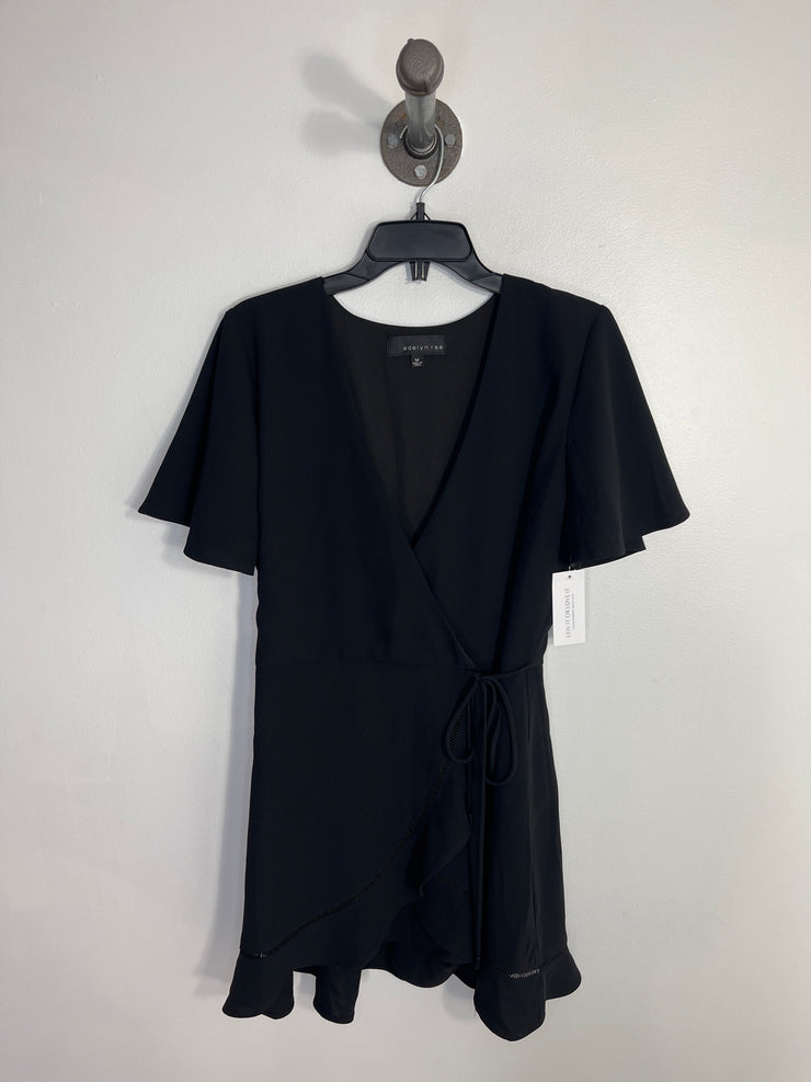 Adelyn Rae Blk Wrap Romper