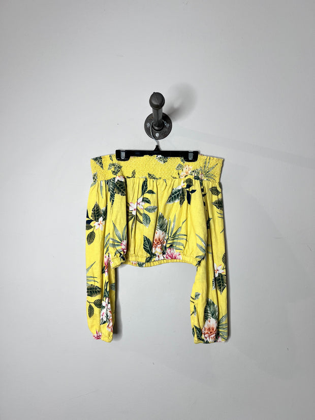 Guess Yellow Off Shoulder LSv