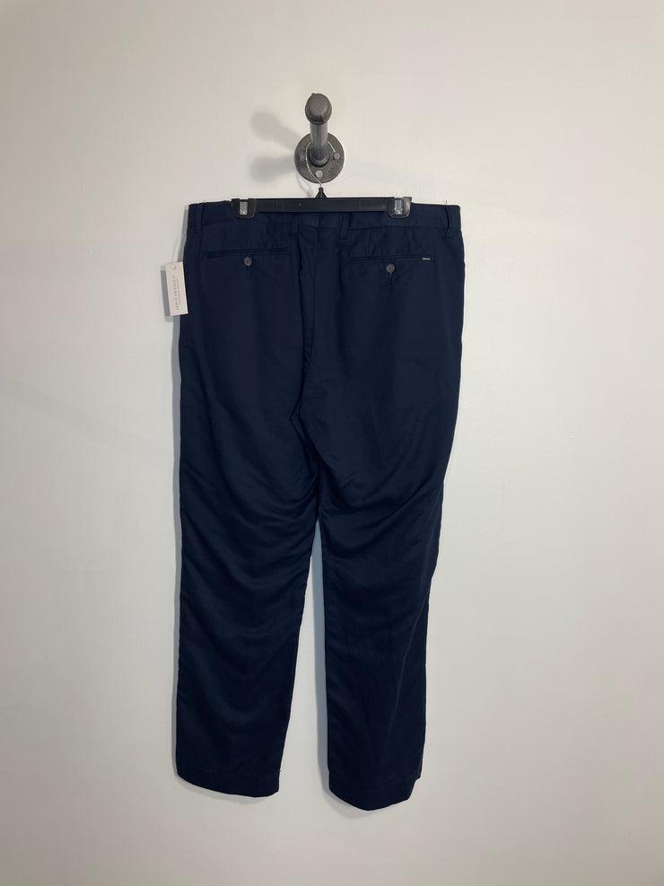 Pantalones rectos de corte azul marino RL