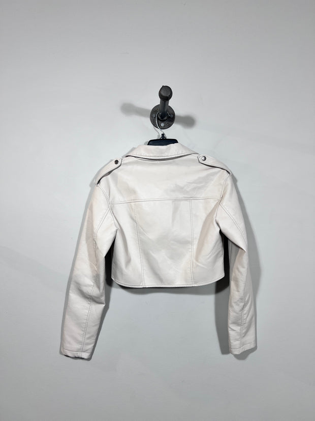 Garage Cream Leather Jacket