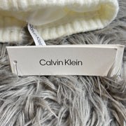 Calvin Klein Wht Pompom Tuque