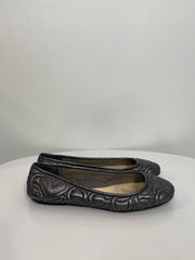 Coach Silver Patterned Flats