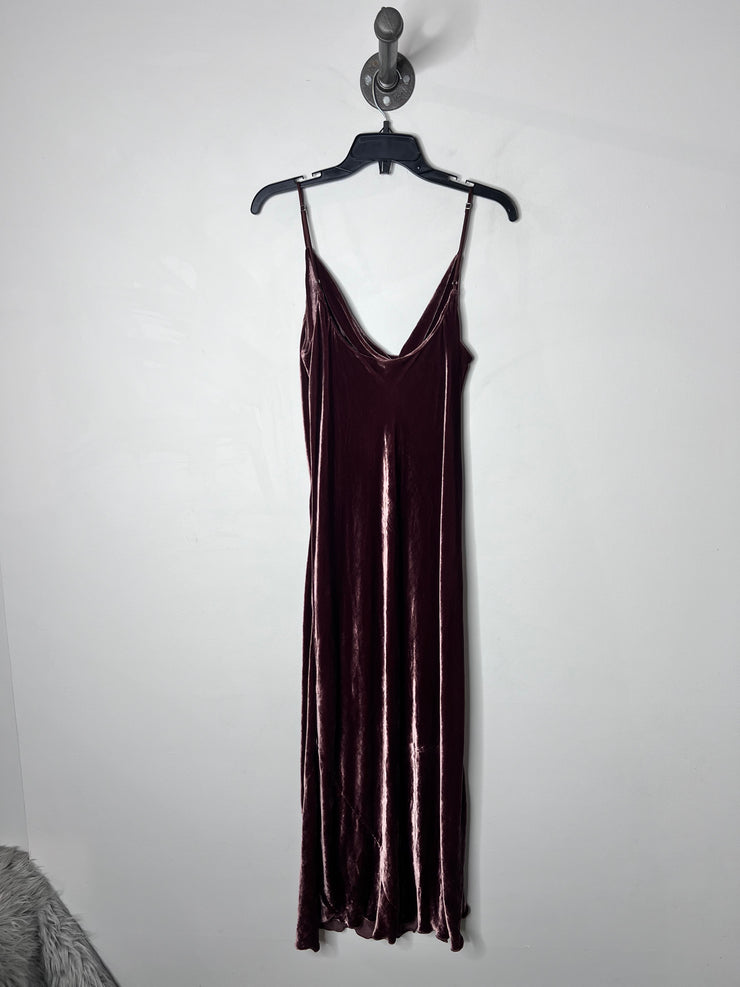 Wilfred Brn Velvet Maxi Dress