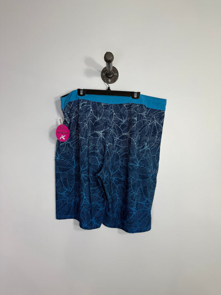 Wailoa Blue Pattern Swim Short