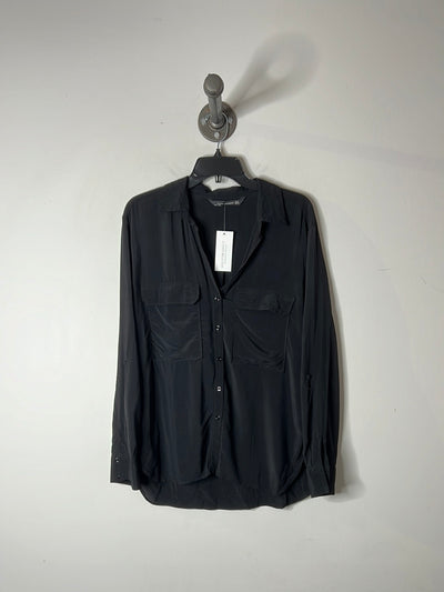 Zara Black Button Up Blouse