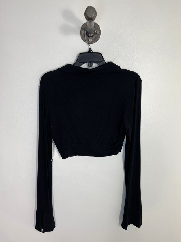 Free People Blk LngSLv Top
