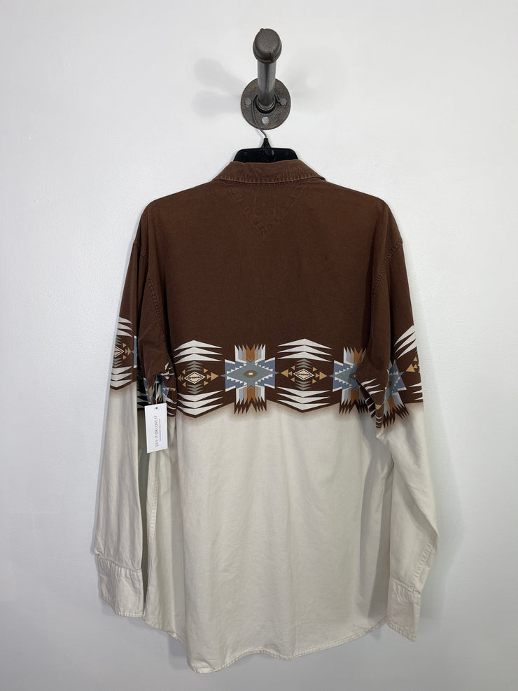 PanhandleSlim Brn/Wht ButtonUp