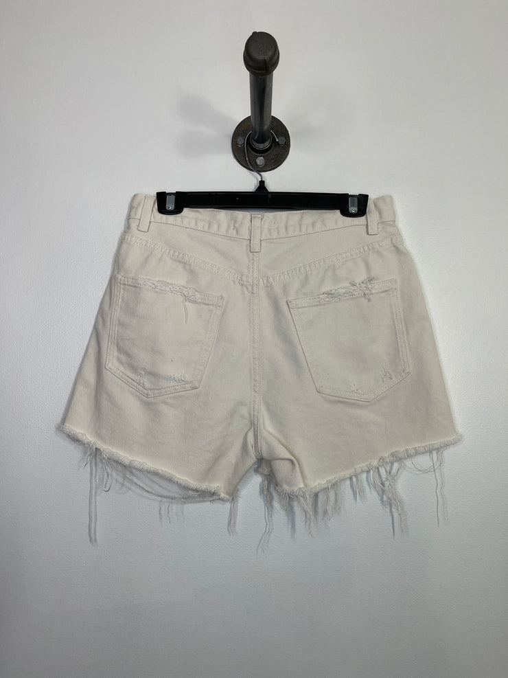 Harlow Cream Denim Shorts