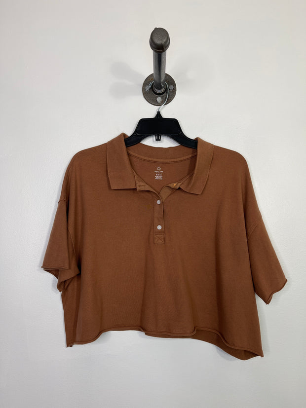 Offline Brown Cropped Tee