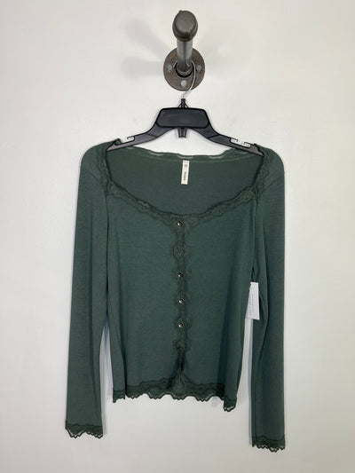 Wishlist Grn Button Up LngSlv