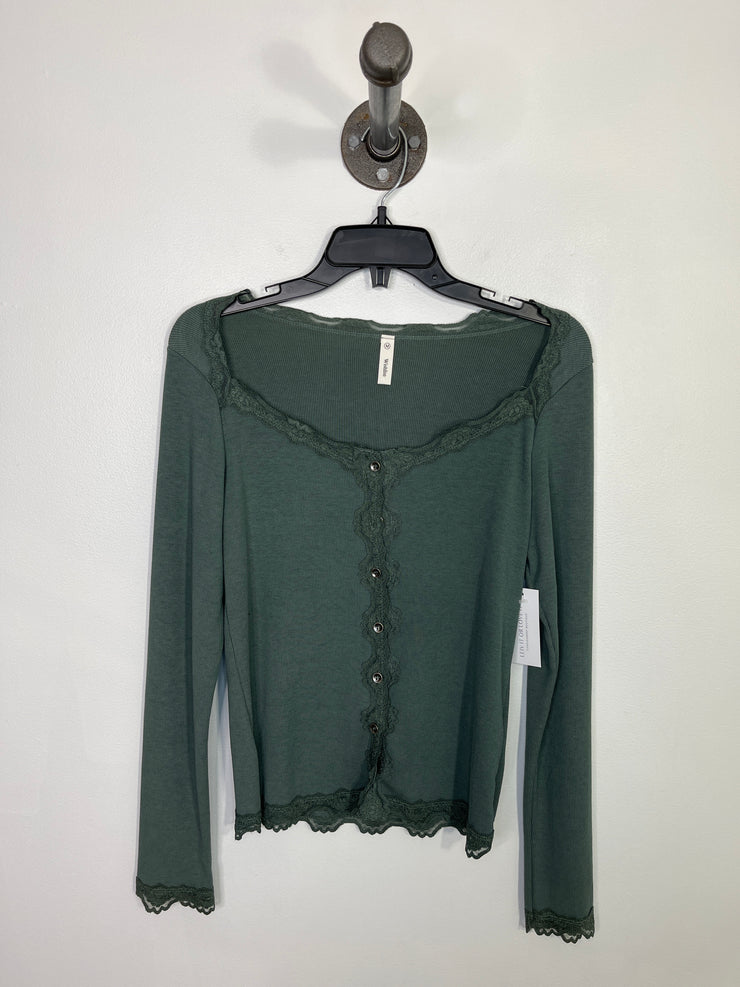 Wishlist Grn Button Up LngSlv