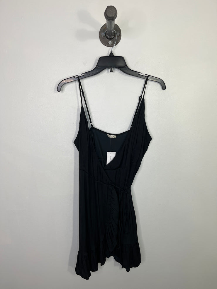 Free People Blk Wrap Nightgown