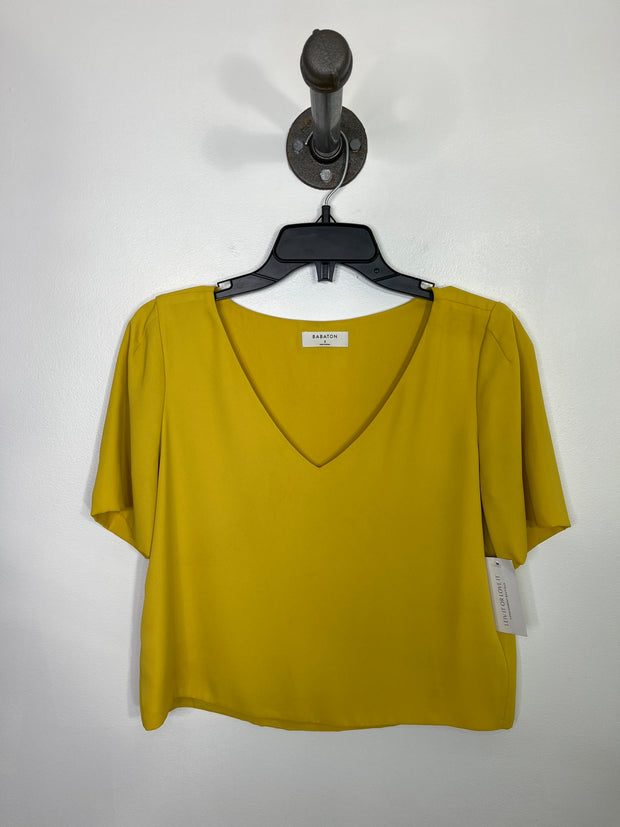 Babaton Yllw V Neck Blouse