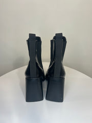 Raid Black Glossy Ankle Boots
