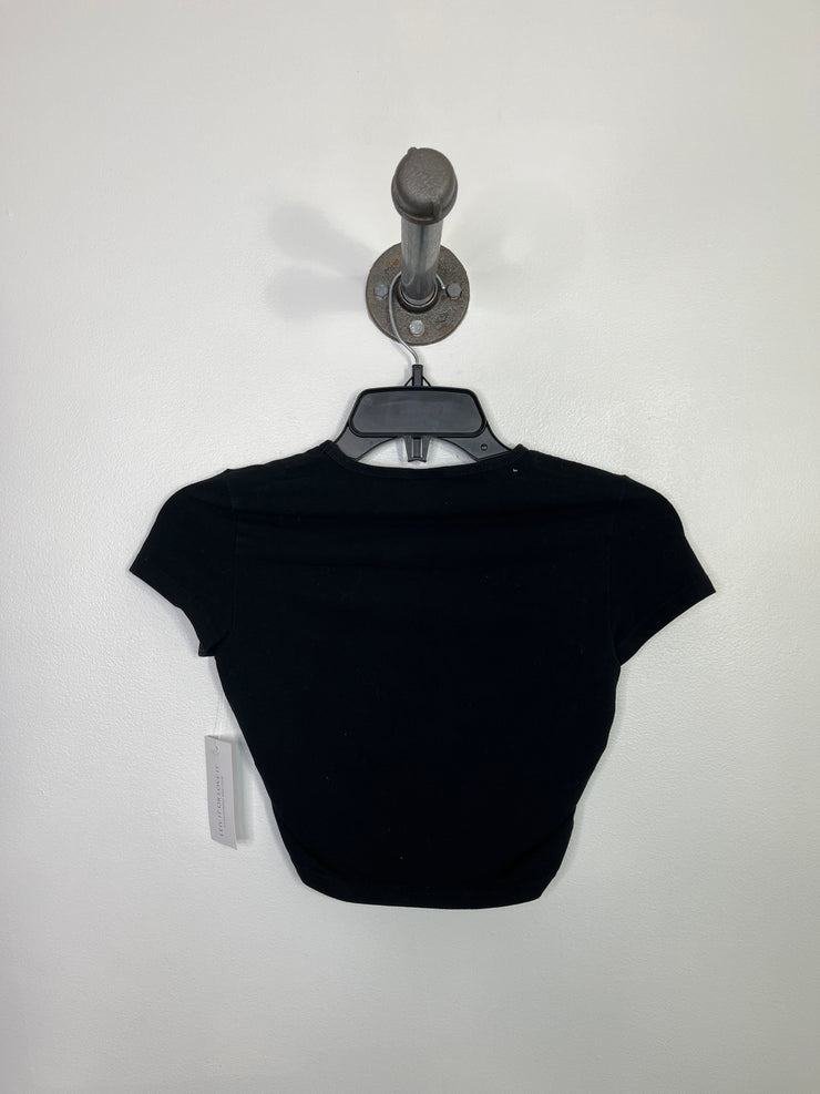 TNA Black Cropped Baby Tee