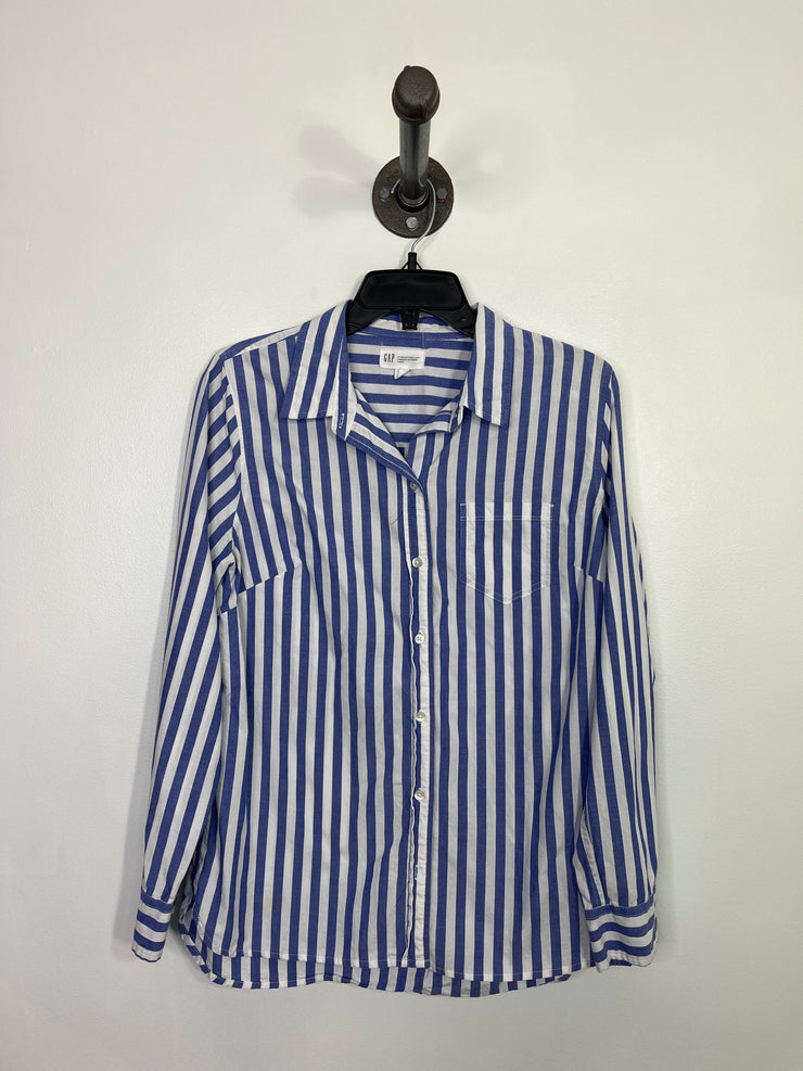 Gap Blu/Wht Stripe Button-Up