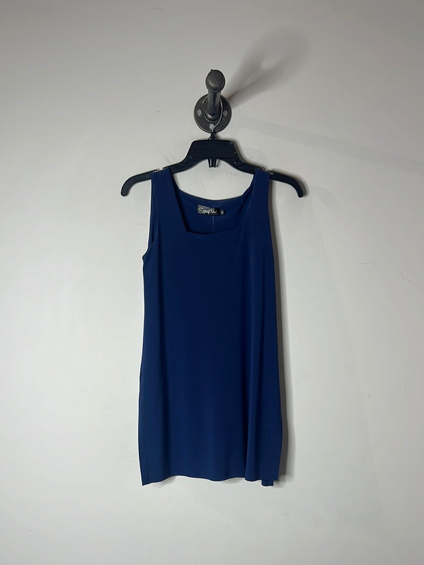 Sympli Blue Long Tank Top