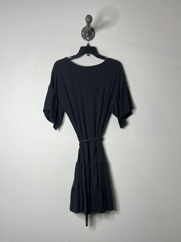 Bobeau Black Tie-Up Dress