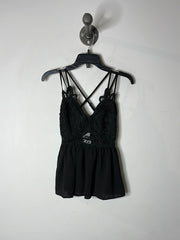 Main Strip Black Lace Tank