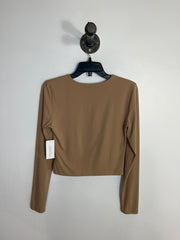 Babaton Tan Lsv  Cropped Top