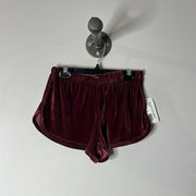 John G. Burgundy Velvet Shorts