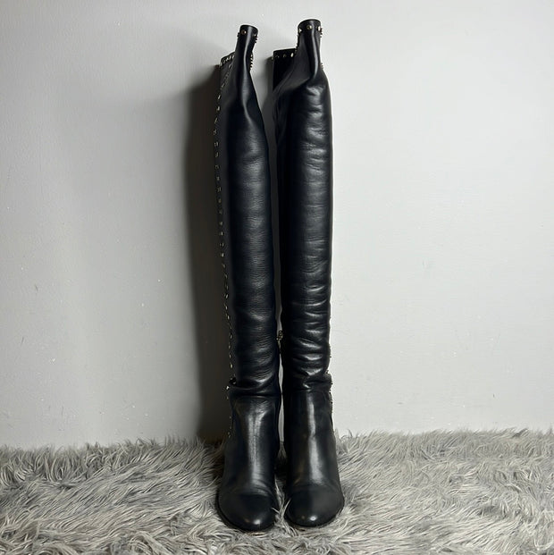 Jimmy Choo Blk Kneehigh Boots