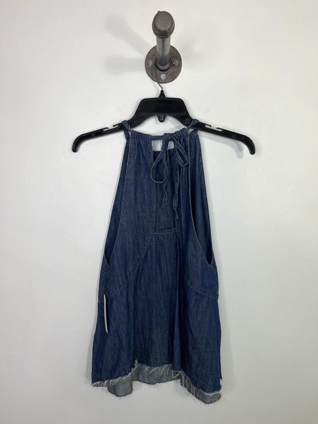 Free People Denim Halter Tank
