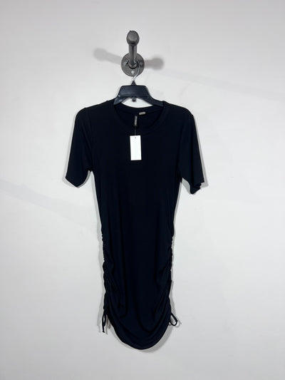 Divided Blk Rouch Dress