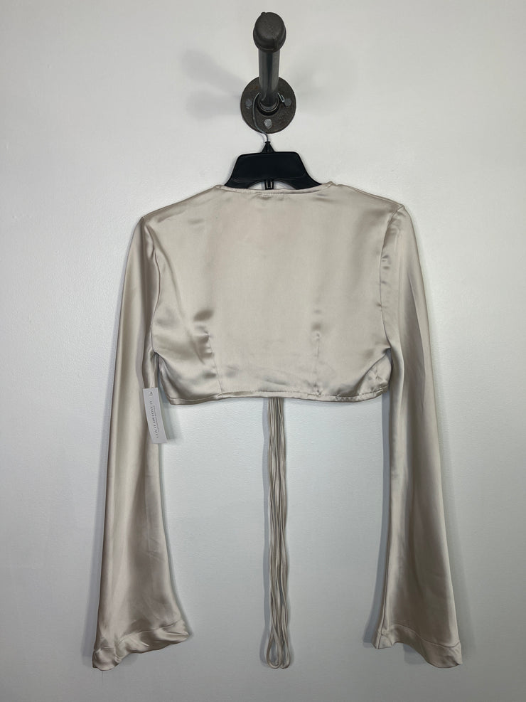 Dynamite Crm Satin Tie LngSlv