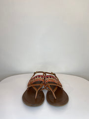 George. Brn Woven Strap Sandal
