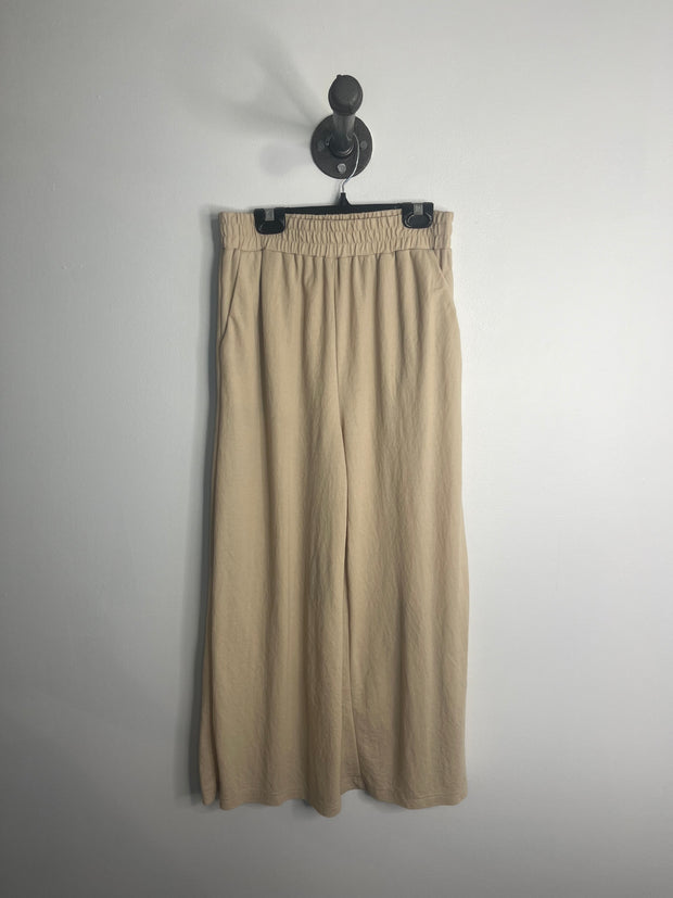 Pantalon large court beige MNG