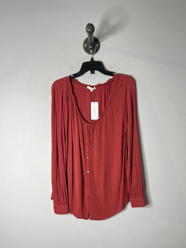 Z-Supply Rose Red Lsv Blouse