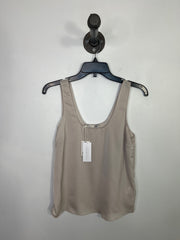 Dex Taupe Satin Sheer Tank