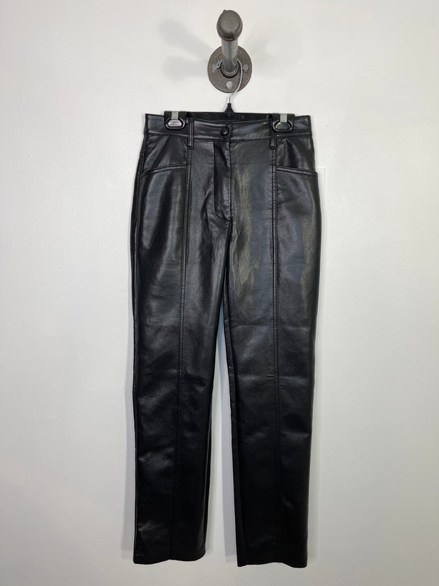 Wilfred Blk Pleather Pants