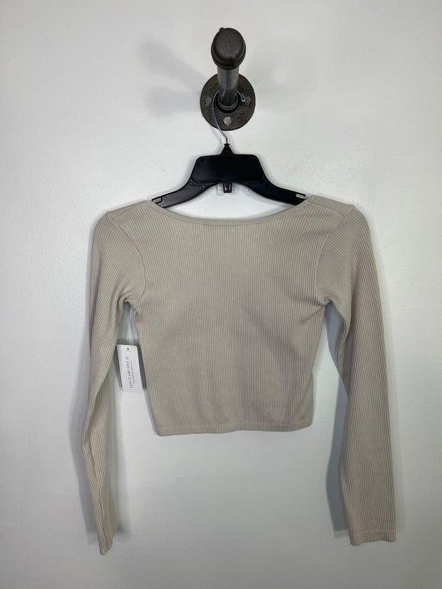 Zara Beige Ribbed LngSlv