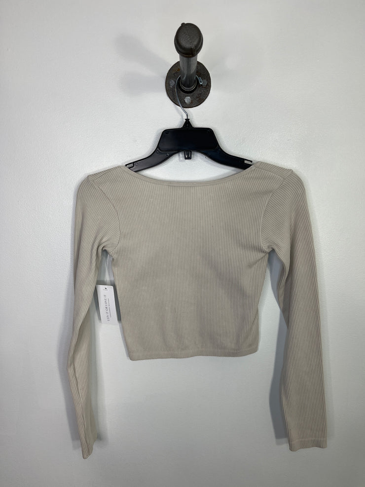 Zara Beige Ribbed LngSlv