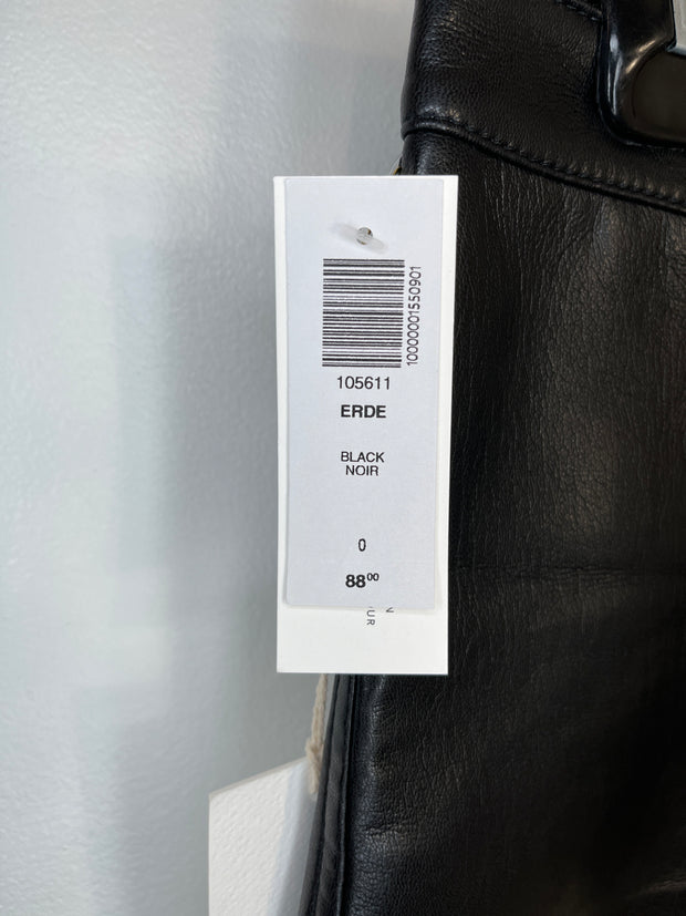 WIlfred Black Pleather Shorts